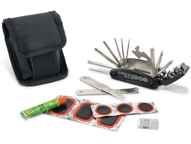 Set reparación bicicleta de presentado en practico estuche de poliéster Hi!dea Roglic detalle 1