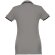 Polo slim fit Rome women bicolor algodón 210 g/m² manga corta Gris detalle 12