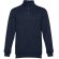 Sudadera Budapest unisex con cremallera y cinturilla canalé Azul marino detalle 11