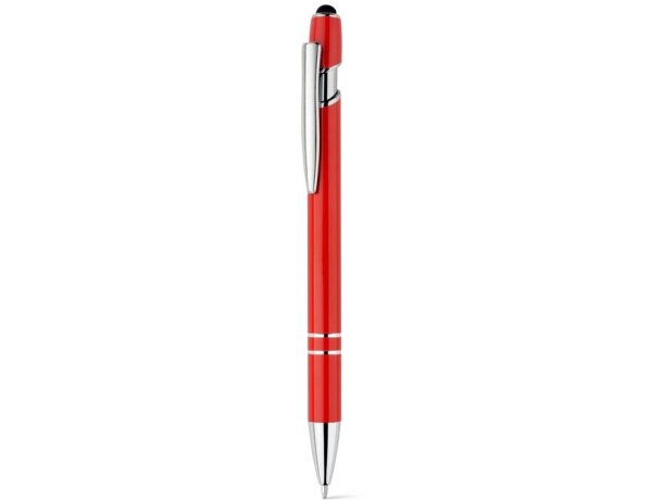 Bolígrafo Neil aluminio reciclado con puntero táctil Rojo detalle 19