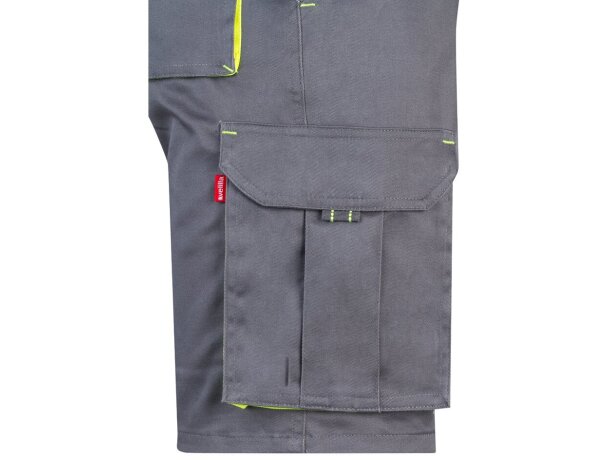 Bermudas Hemera bicolor multibolsillos con cinturilla elástica Gris/Amarillo detalle 23
