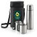 Set de termo y 2 tazas con funda cromado