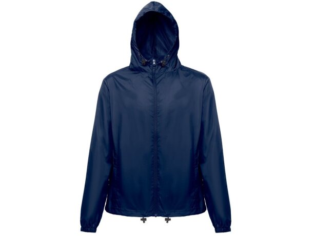 Cortavientos thc dubliners unisex nailon reciclado con capucha Azul detalle 17