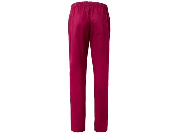 Pantalón sarga Aphrodite cintura elástica bolsillo trasero Burdeos detalle 3