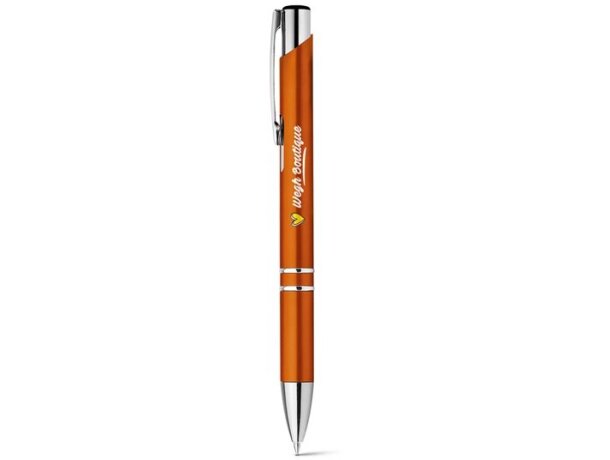 Bolígrafo con clip de metal BETA PLASTIC naranja