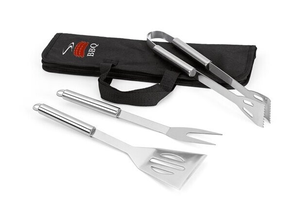 Set Soares de barbacoa con funda de non woven negro