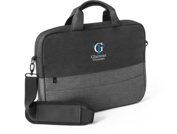 Bolso Genoa para portátil 15 pulgadas en poliéster reciclado 600D Gris detalle 6