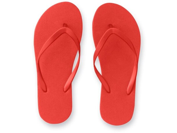 Zapatillas Maupiti L/XL con suela de pe y tira de pvc Rojo detalle 7