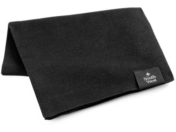 Bufanda Serenity de poliéster reciclado rpet 100% Negro detalle 7