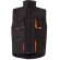 Chaleco acolchado bicolor multibolsillos unisex VL Nergal Negro/Naranja