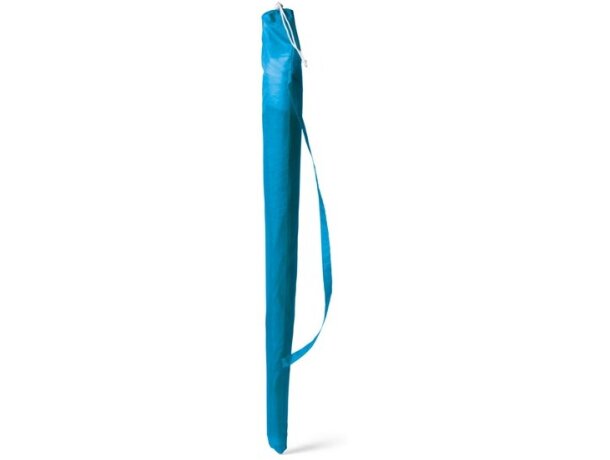Sombrilla con funda azul claro