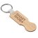 Llavero de bambú Shopz con moneda para carrito de supermercado Natural detalle 2