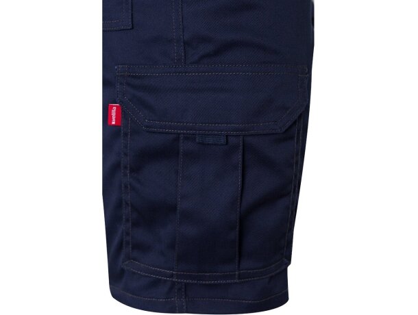 Bermudas elásticas multibolsillos Hebe con cinturilla elástica Azul marino detalle 10