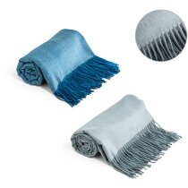 Regalo manta con impresión acrílica azul y gris