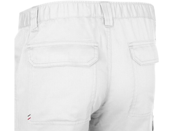 Pantalón de sarga multibolsillos Hermes con cintura elástica Blanco detalle 59