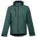 Chaqueta Thc Zagreb softshell para hombre, con capucha removible verde oscuro
