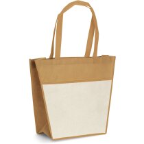 Bolsa nonwoven con bolsillo frontal grande marron Bolsa nonwoven con bolsillo frontal grande marron