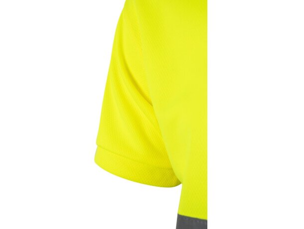 Polo bicolor alta visibilidad Cupid manga corta reflectante Azul marino/Amarillo detalle 41