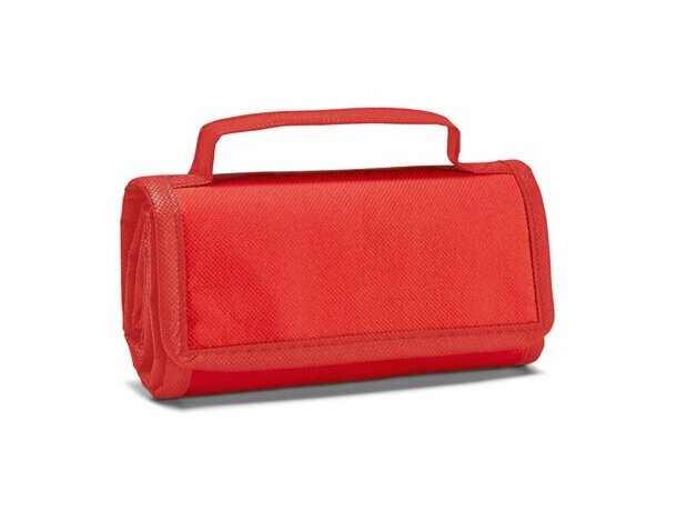 Bolsa térmica plegable con cierre de velcro rojo