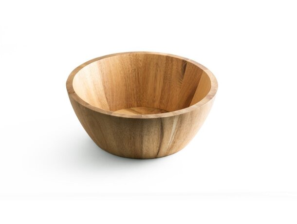 Ensaladera Sage de madera de acacia certificada FSC Natural oscuro detalle 5