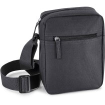 Bolso bandolera con bolsillo frontal negro