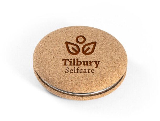 Tilbury. espejo doble de bolso natural