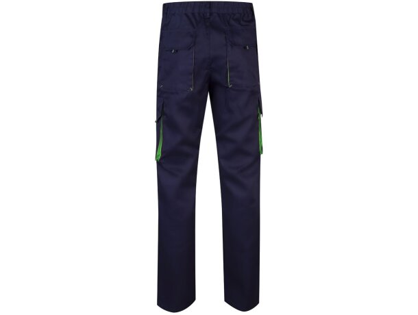 Pantalón de sarga multibolsillos bicolor VL Hypnos Azul marino/Verde detalle 22