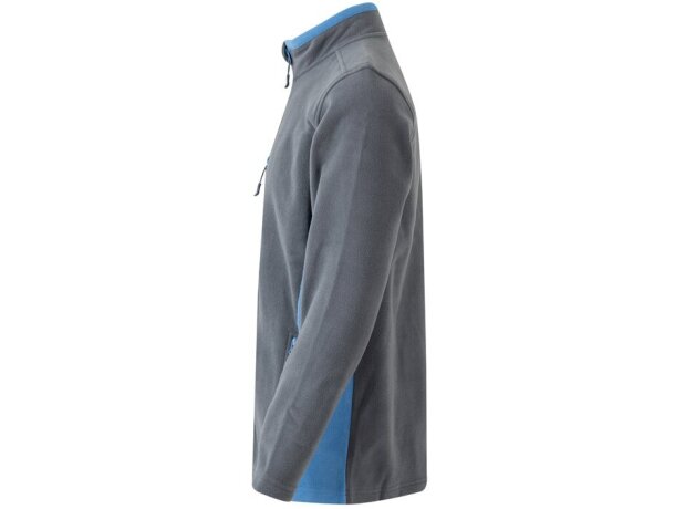 Chaqueta polar bicolor Geras con cinco bolsillos y cremallera Gris/Azul claro detalle 22