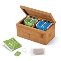 Caja de madera para 20 infusioes natural Caja de madera para 20 infusioes natural