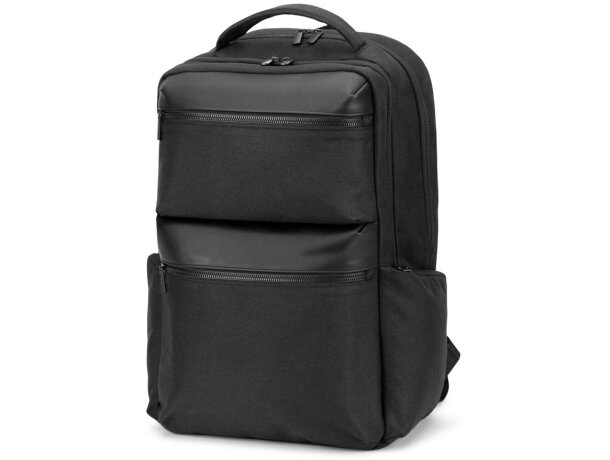 Mochila copenhagen de sarga reciclada resistente al agua Negro detalle 8