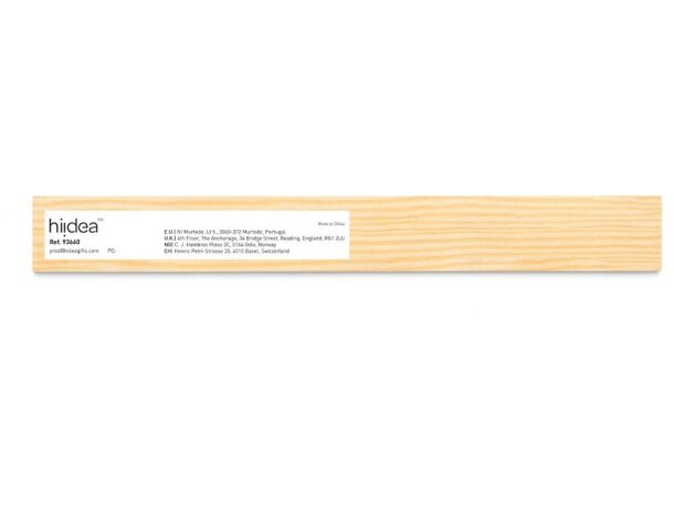 Regla de madera de pino Wesley 20 con escala de 20 cm Natural claro detalle 3