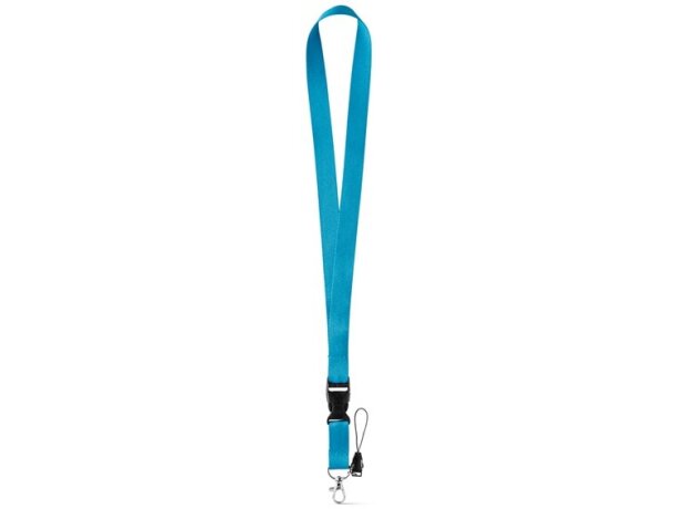 Lanyard Anquetil doble de colores personalizado azul claro