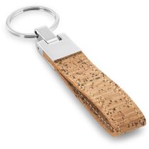 Llavero Corks alargado de corcho y metal barato Llavero Corks alargado de corcho y metal barato