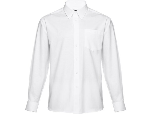 Camisa oxford Tokyo WH blanca manga larga unisex 130 g/m² Blanco detalle 5