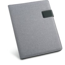 Portafolios A4 con acabado polipiel gris claro