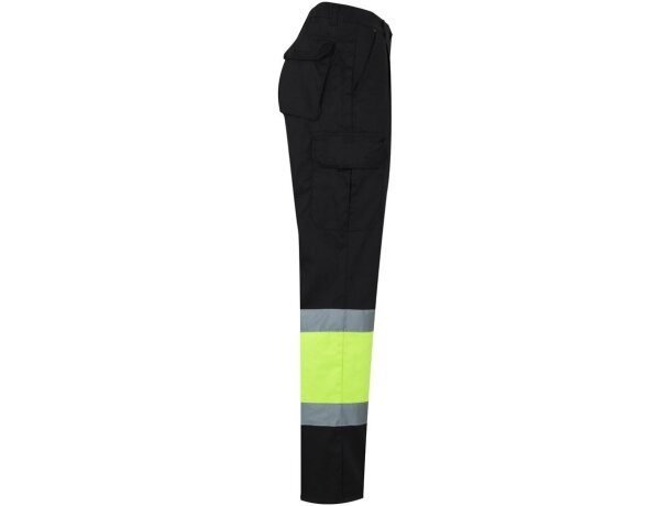 Pantalón multibolsillos bicolor poseidon con reflectantes Negro/Amarillo detalle 47