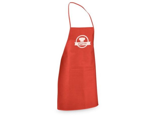 Delantal de regalo en non woven de colores rojo