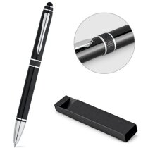 Bolígrafo en aluminio con puntero en estuche barato