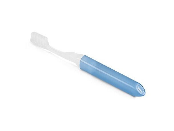 Cepillo plegable de dientes azul claro