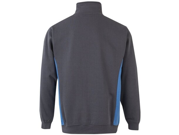 Sudadera de rizo bicolor Svarog cuello alto media cremallera Gris/Azul claro detalle 20