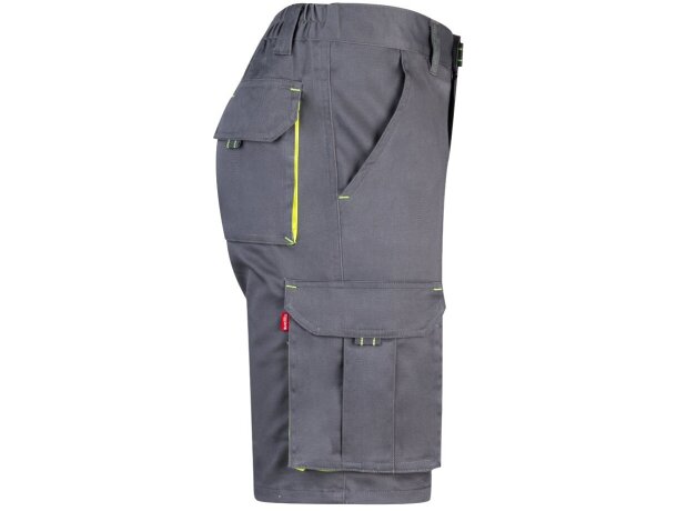 Bermudas Hemera bicolor multibolsillos con cinturilla elástica Gris/Amarillo detalle 22