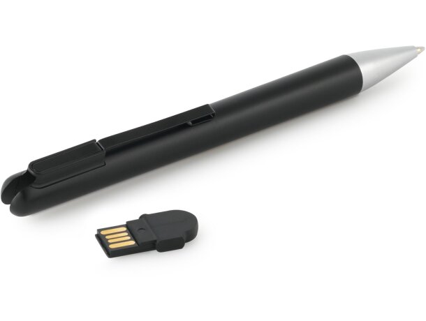 Bolígrafo con memoria 4GB grabado negra