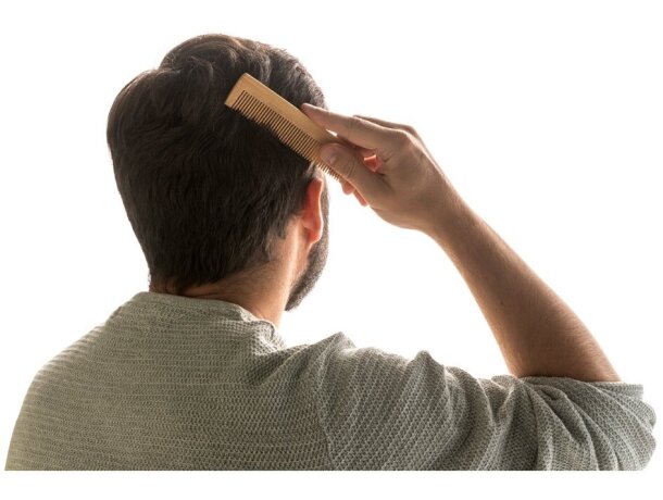 Peine de bambú enos para el cuidado natural del cabello Natural detalle 6