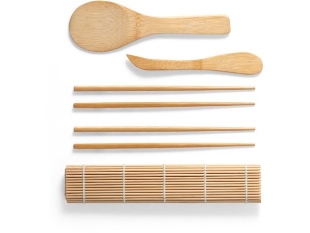 Set de hacer sushi con logotipo de bambú Hi!dea Morimoto Natural detalle 5