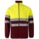 Chaqueta polar bicolor Eros con bandas reflectantes EN20471 Burdeos/Amarillo