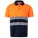 Polo bicolor alta visibilidad Cupid manga corta reflectante Azul marino/Naranja