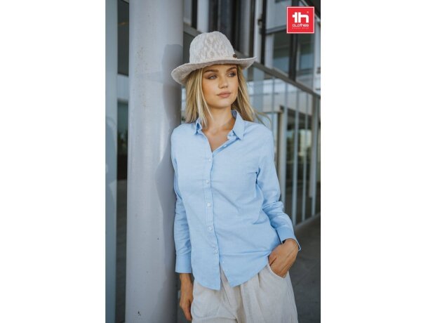 Camisa Thc Tokyo Women oxford para mujer detalle 1