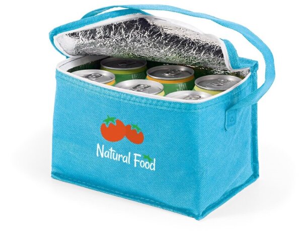 Bolsas térmicas con capacidad para 6 Latas non woven 105 g/m2 Hi!dea Izmir Azul claro detalle 7