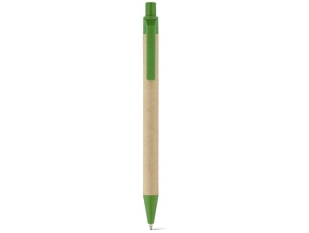 Conjunto de portaminas y bolígrafo ecológico de papel craft verde