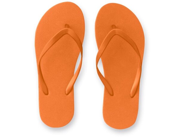 Zapatillas Maupiti S/M con suela de PE y tira ajustable de PVC Naranja detalle 3